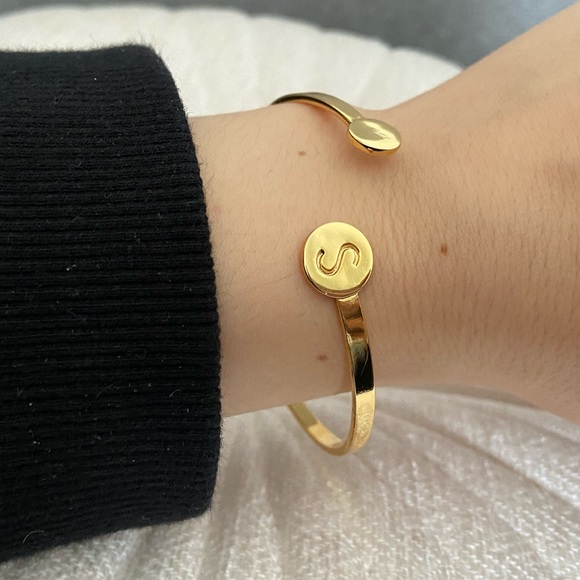 Gorjana Monogram Disc Cuff in "S" - Picture 2 of 7